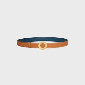 Celine Disc Buckle 25Mm in Metal & Reversible Strap 25Mm in Taurillon and Natural Calfskin Celine Disc Buckle 25Mm in Metal & Reversible Strap 25Mm in Taurillon and Natural Calfskin