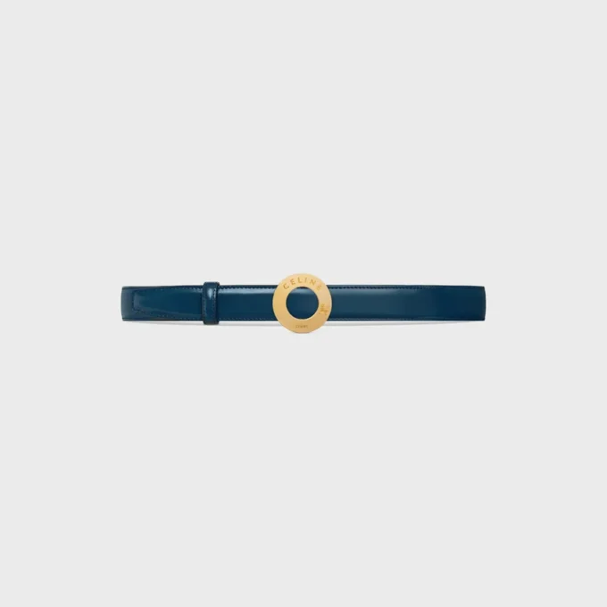 Celine Disc Buckle 25Mm in Metal & Reversible Strap 25Mm in Taurillon and Natural Calfskin Celine Disc Buckle 25Mm in Metal & Reversible Strap 25Mm in Taurillon and Natural Calfskin