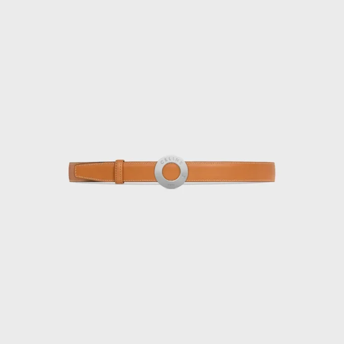 Celine Disc Buckle 25Mm in Metal & Reversible Strap 25Mm in Taurillon and Natural Calfskin Celine Disc Buckle 25Mm in Metal & Reversible Strap 25Mm in Taurillon and Natural Calfskin
