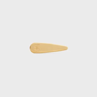 Celine Hair Clip in Brass with Gold Finish, Steel and Zamak