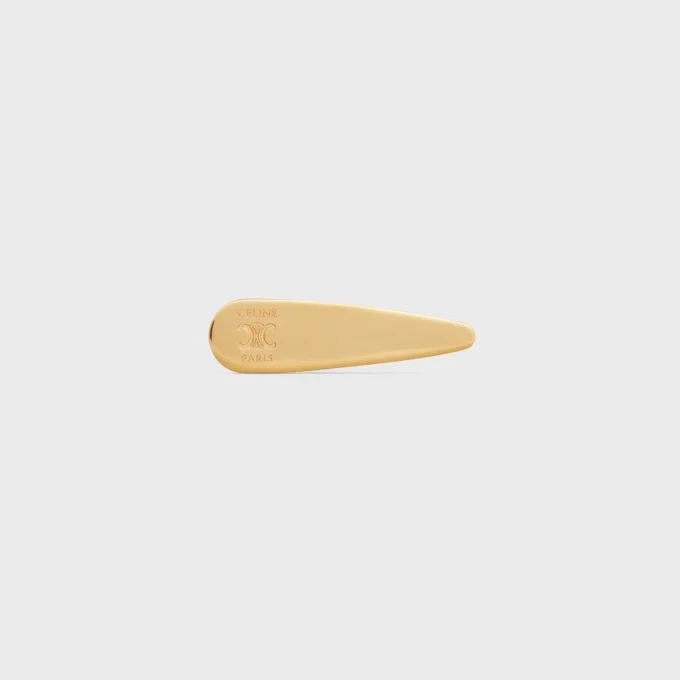 Celine Hair Clip in Brass with Gold Finish, Steel and Zamak Celine Hair Clip in Brass with Gold Finish, Steel and Zamak