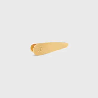 Celine Hair Clip in Brass with Gold Finish, Steel and Zamak