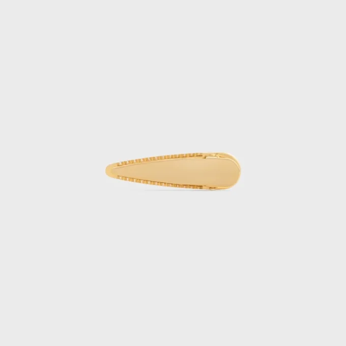 Celine Hair Clip in Brass with Gold Finish, Steel and Zamak Celine Hair Clip in Brass with Gold Finish, Steel and Zamak