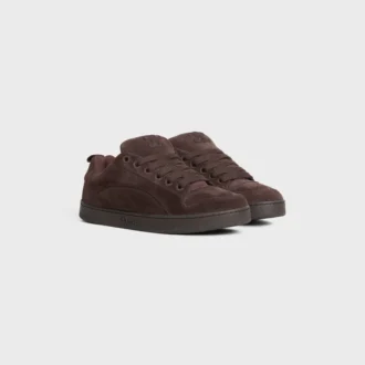 Celine Huntington Low Lace-Up Sneaker in Suede Calfskin and Mesh