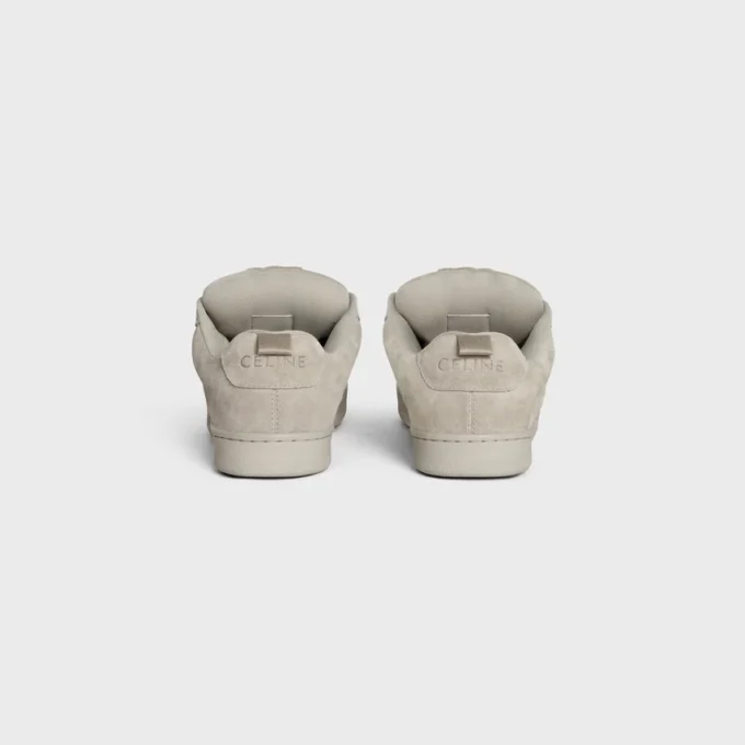 Celine Huntington Low Lace-Up Sneaker in Suede Calfskin and Mesh