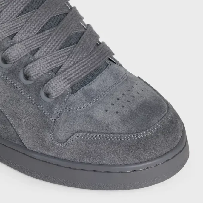 Celine Huntington Low Lace-Up Sneaker in Suede Calfskin and Mesh