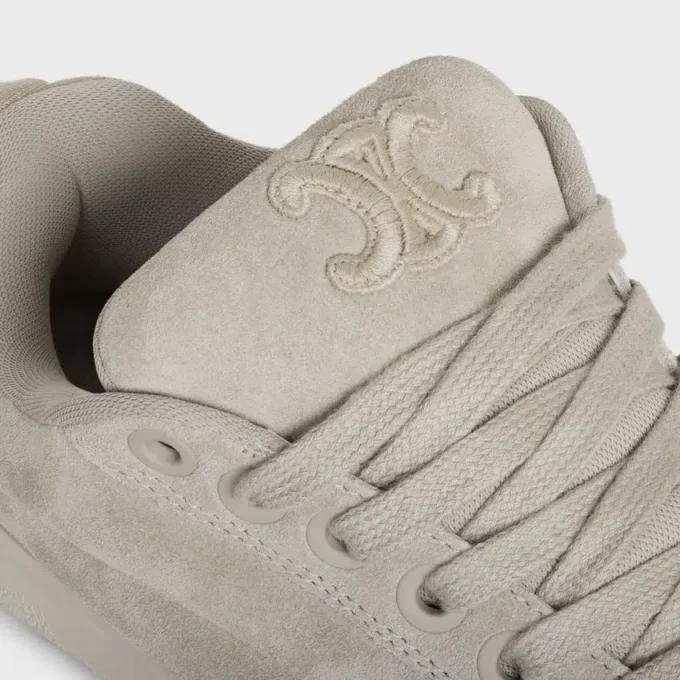 Celine Huntington Low Lace-Up Sneaker in Suede Calfskin and Mesh