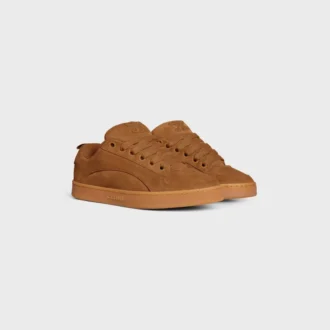 Celine Huntington Low Lace-Up Sneaker in Suede Calfskin and Mesh