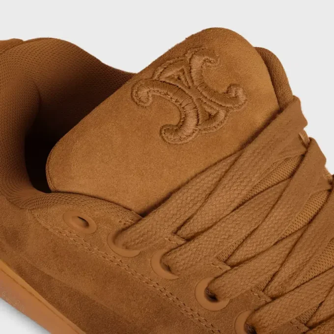 Celine Huntington Low Lace-Up Sneaker in Suede Calfskin and Mesh