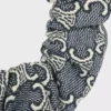 Celine Jacquard Triomphe Scrunchy in Cotton, Polyester, Polyamide and Brass with Gold Finish Celine Jacquard Triomphe Scrunchy in Cotton, Polyester, Polyamide and Brass with Gold Finish