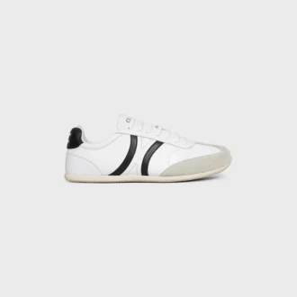 Celine Jogger Low Lace-Up Sneaker in Calfskin & Suede Calfskin