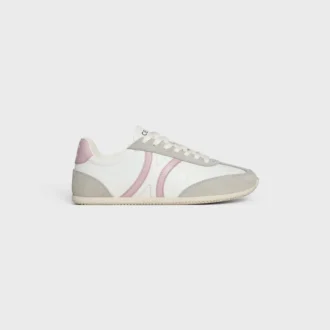 Celine Jogger Low Lace-Up Sneaker in Calfskin & Suede Calfskin