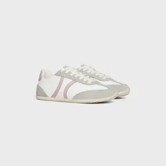 Celine Jogger Low Lace-Up Sneaker in Calfskin & Suede Calfskin
