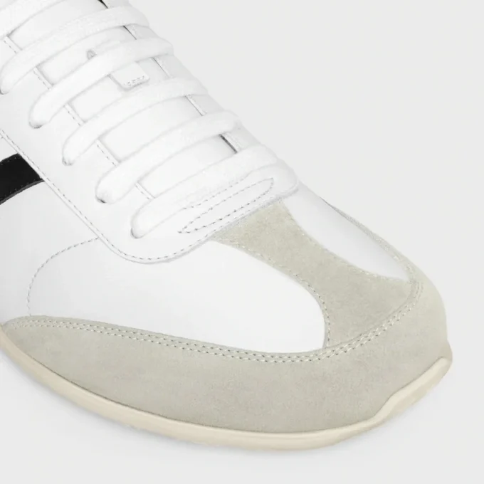 Celine Jogger Low Lace-Up Sneaker in Calfskin & Suede Calfskin Celine Jogger Low Lace-Up Sneaker in Calfskin & Suede Calfskin