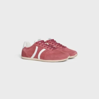 Celine Jogger Low Lace-Up Sneaker with Triomphe in Suede Calfskin and Calfskin