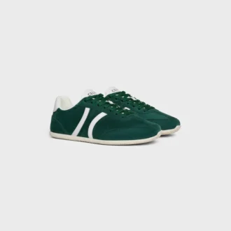 Celine Jogger Low Lace-Up Sneaker with Triomphe in Suede Calfskin and Calfskin