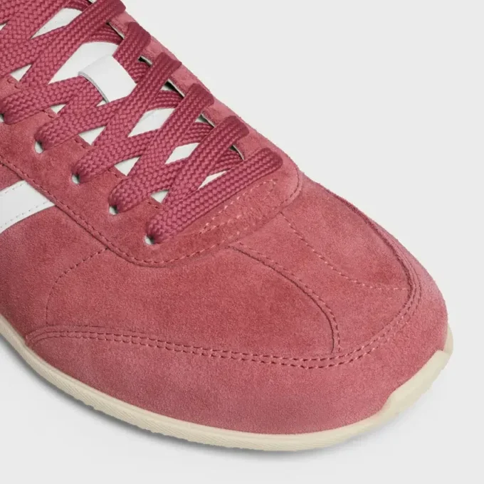 Celine Jogger Low Lace-Up Sneaker with Triomphe in Suede Calfskin and Calfskin Celine Jogger Low Lace-Up Sneaker with Triomphe in Suede Calfskin and Calfskin
