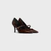 Celine Judy Strappy Pump in Printed Leopard Patent Calfskin Celine Judy Strappy Pump in Printed Leopard Patent Calfskin