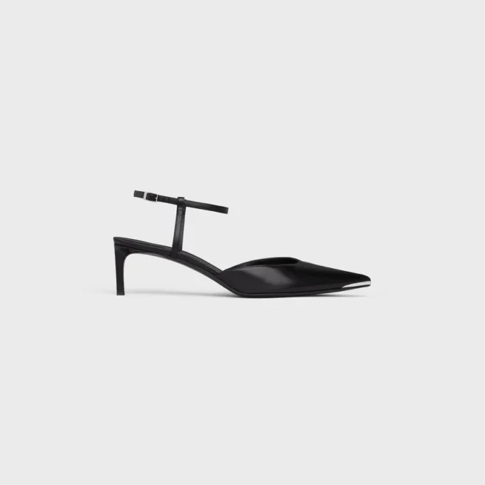 Celine Kitten with Metal Toe in Calfskin Celine Kitten with Metal Toe in Calfskin
