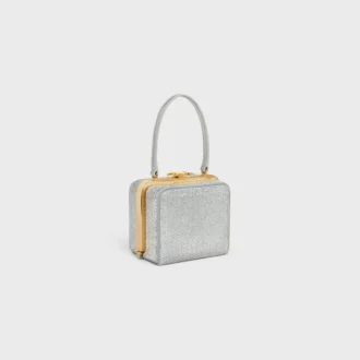 Celine Lana Minaudiere in Suede Calfskin with Strass
