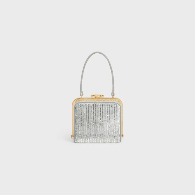 Celine Lana Minaudiere in Suede Calfskin with Strass Celine Lana Minaudiere in Suede Calfskin with Strass