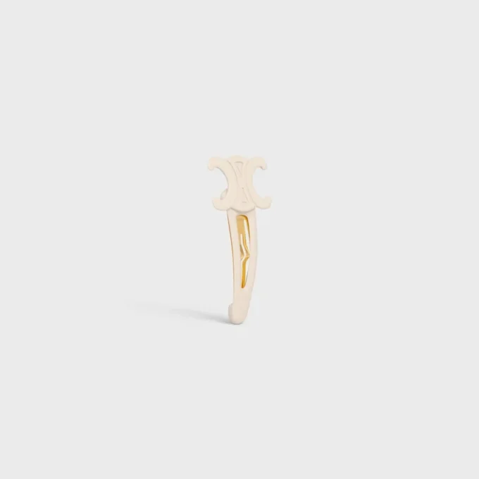Celine Large Snap Hair Clip in Acetate and Steel Celine Large Snap Hair Clip in Acetate and Steel