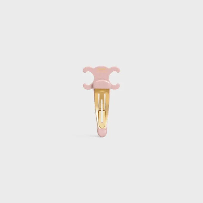 Celine Large Snap Hair Clip in Acetate and Steel Celine Large Snap Hair Clip in Acetate and Steel