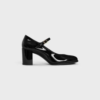 Celine Lily Perforated Triomphe Babies in Patent Calfskin