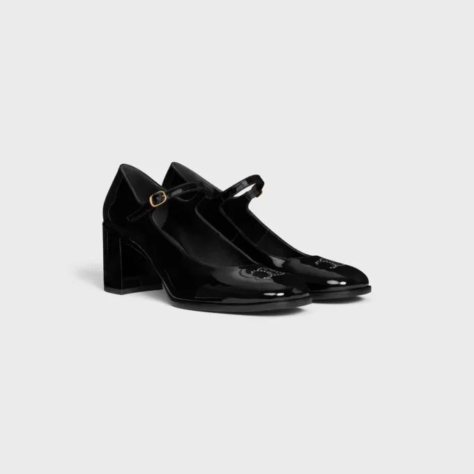 Celine Lily Perforated Triomphe Babies in Patent Calfskin Celine Lily Perforated Triomphe Babies in Patent Calfskin