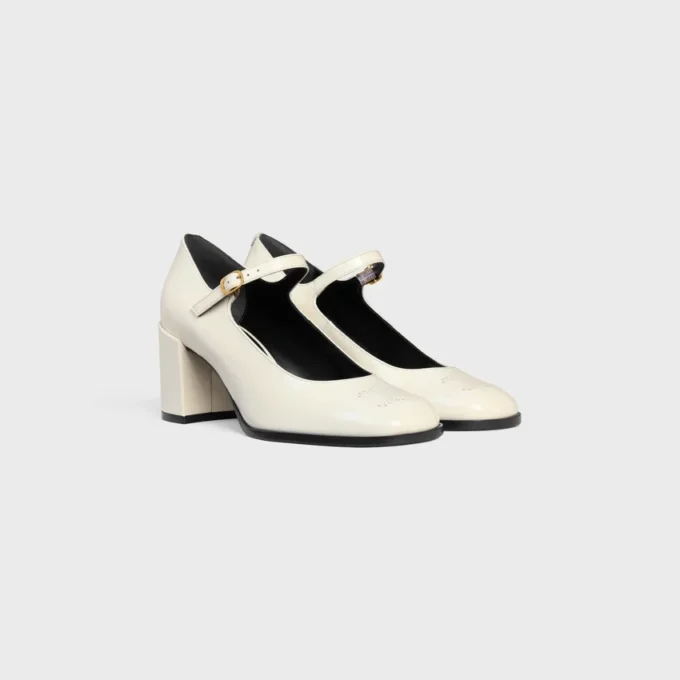 Celine Lily Perforated Triomphe Babies in Patent Calfskin Celine Lily Perforated Triomphe Babies in Patent Calfskin
