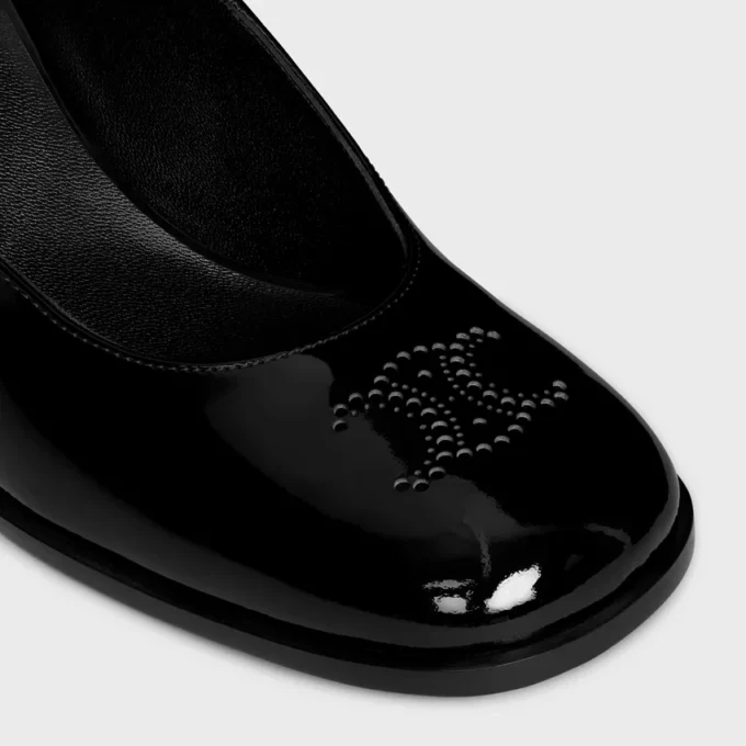 Celine Lily Perforated Triomphe Babies in Patent Calfskin Celine Lily Perforated Triomphe Babies in Patent Calfskin
