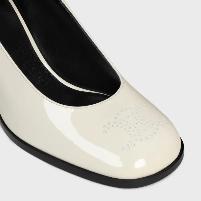Celine Lily Perforated Triomphe Babies in Patent Calfskin Celine Lily Perforated Triomphe Babies in Patent Calfskin