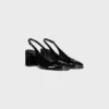 Celine Lily Perforated Triomphe Slingback in Patent Calfskin Celine Lily Perforated Triomphe Slingback in Patent Calfskin
