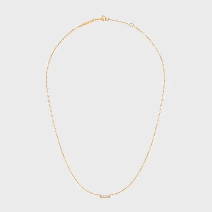 Celine Line Necklace in Yellow Gold and Diamonds Celine Line Necklace in Yellow Gold and Diamonds