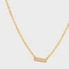 Celine Line Necklace in Yellow Gold and Diamonds Celine Line Necklace in Yellow Gold and Diamonds