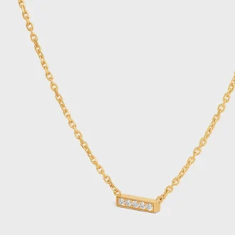 Celine Line Necklace in Yellow Gold and Diamonds Celine Line Necklace in Yellow Gold and Diamonds