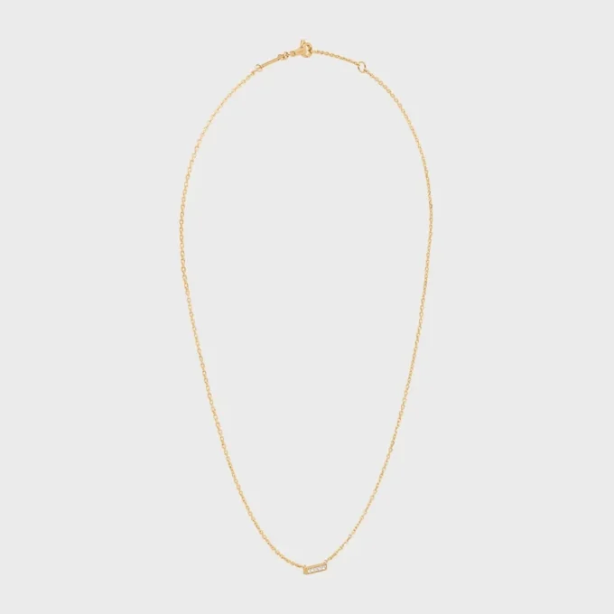 Celine Line Necklace in Yellow Gold and Diamonds Celine Line Necklace in Yellow Gold and Diamonds