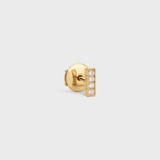 Celine Line Stud in Yellow Gold and Diamonds Celine Line Stud in Yellow Gold and Diamonds