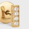 Celine Line Stud in Yellow Gold and Diamonds