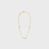 Celine Line Triple Bracelet in Yellow Gold and Diamonds