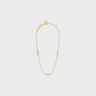 Celine Line Triple Bracelet in Yellow Gold and Diamonds Celine Line Triple Bracelet in Yellow Gold and Diamonds