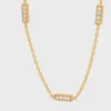 Celine Line Triple Bracelet in Yellow Gold and Diamonds