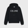 Celine Loose Hoodie in Cotton Fleece Celine Loose Hoodie in Cotton Fleece