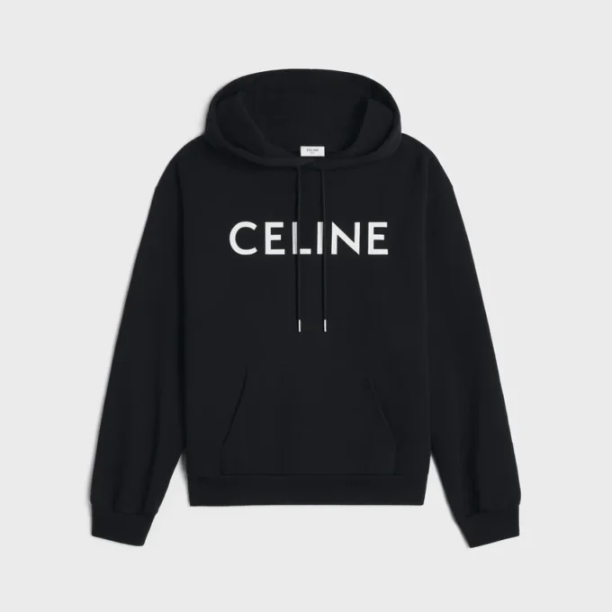 Celine Loose Hoodie in Cotton Fleece Celine Loose Hoodie in Cotton Fleece