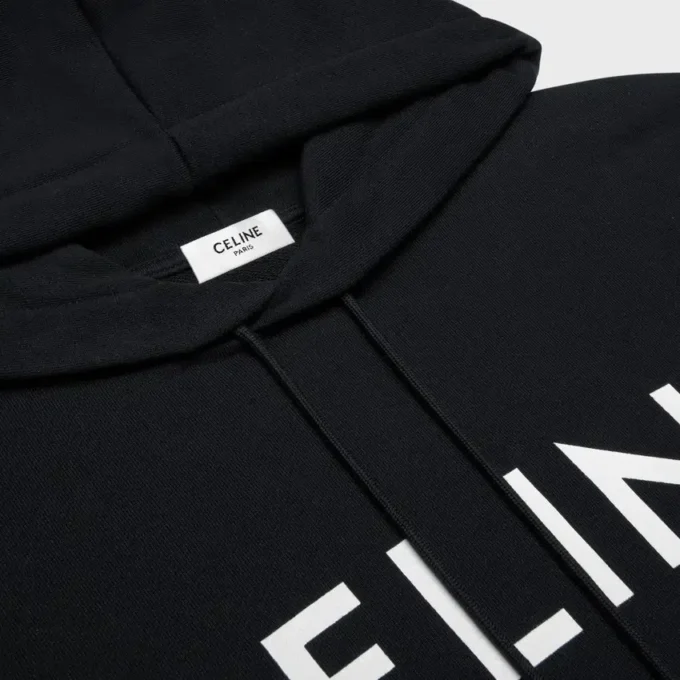Celine Loose Hoodie in Cotton Fleece Celine Loose Hoodie in Cotton Fleece