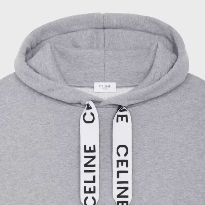 Celine Loose Hoodie in Cotton Fleece Celine Loose Hoodie in Cotton Fleece
