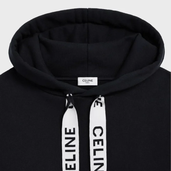 Celine Loose Hoodie in Cotton Fleece Celine Loose Hoodie in Cotton Fleece