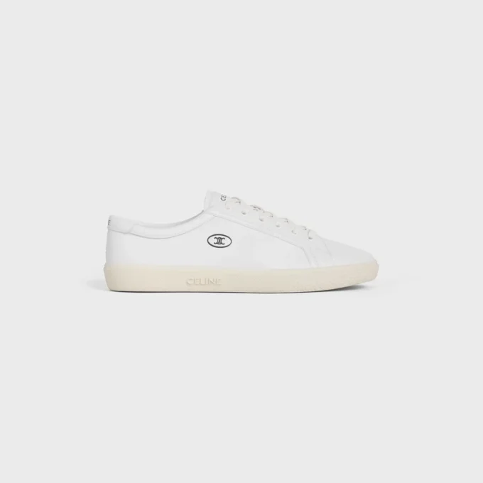 Celine Lou Low Lace-Up Sneaker with Triomphe in Lambskin Celine Lou Low Lace-Up Sneaker with Triomphe in Lambskin