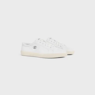 Celine Lou Low Lace-Up Sneaker with Triomphe in Lambskin