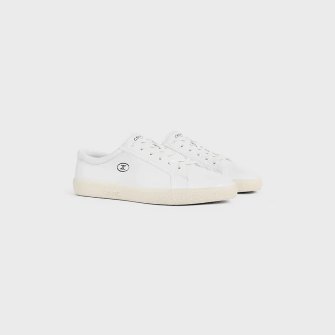 Celine Lou Low Lace-Up Sneaker with Triomphe in Lambskin Celine Lou Low Lace-Up Sneaker with Triomphe in Lambskin
